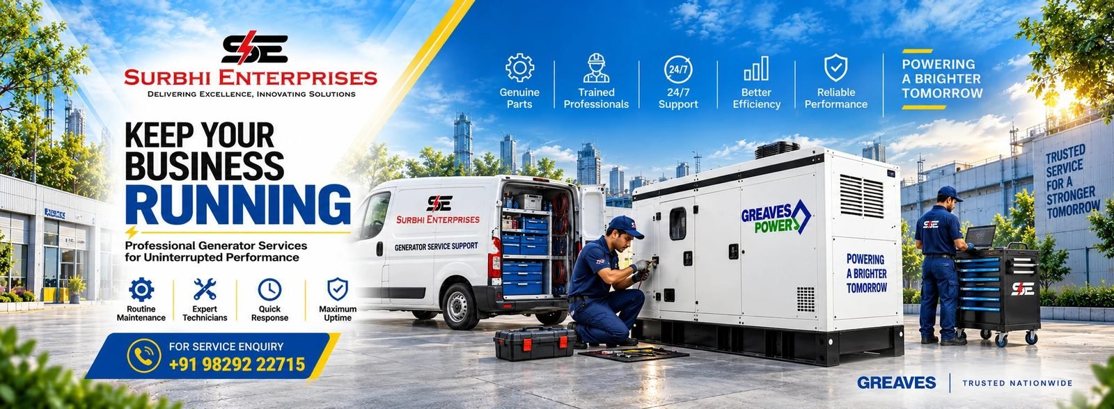 Expert generator service and maintenance